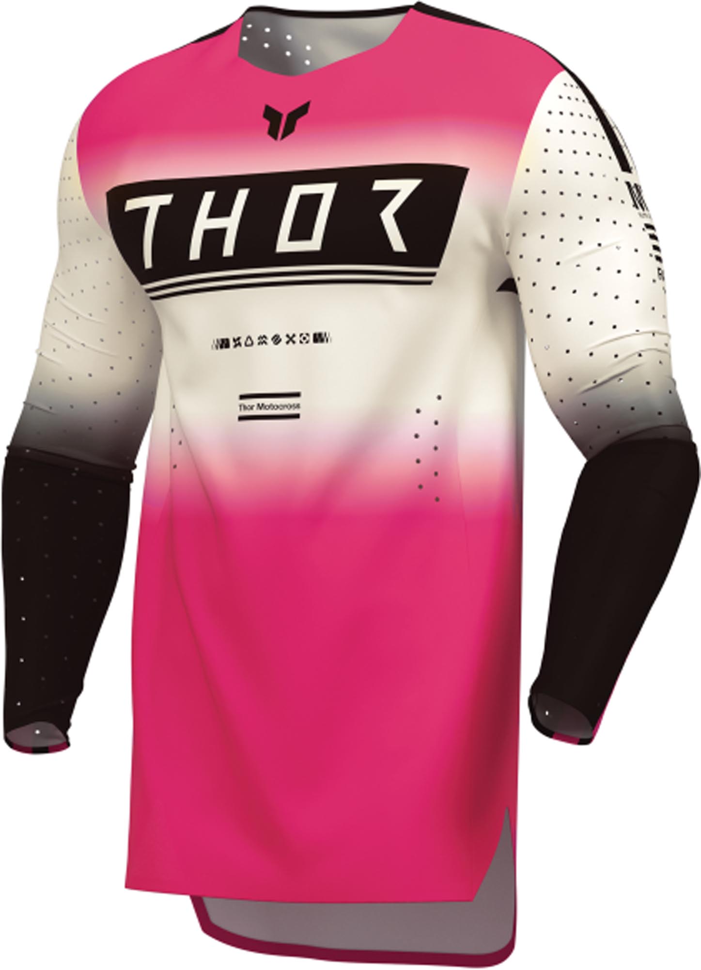 Thor Sportmode Geo Motocrosstrøje hvid/pink L Figur 1