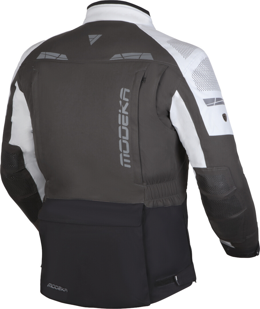 Modeka Hydron waterproof Motorcycle Textile Jacket light grey/dark grey/black M Figure 2