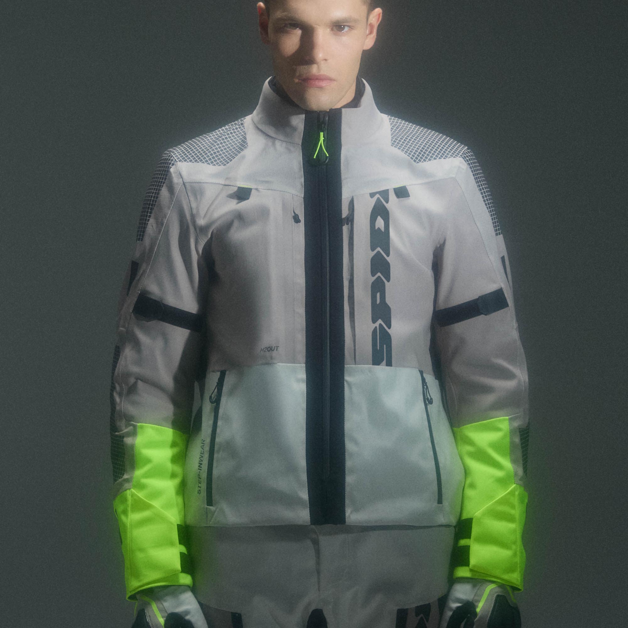 Spidi Frontier Pro H2OUT Veste textile moto imperméable beige S Figure 3