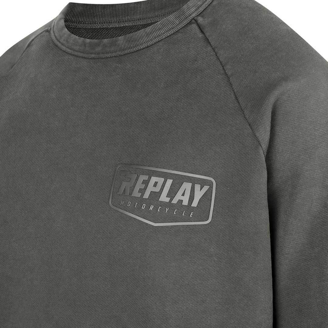 Replay Classic Sweter ciemnoszara S Rysunek 4