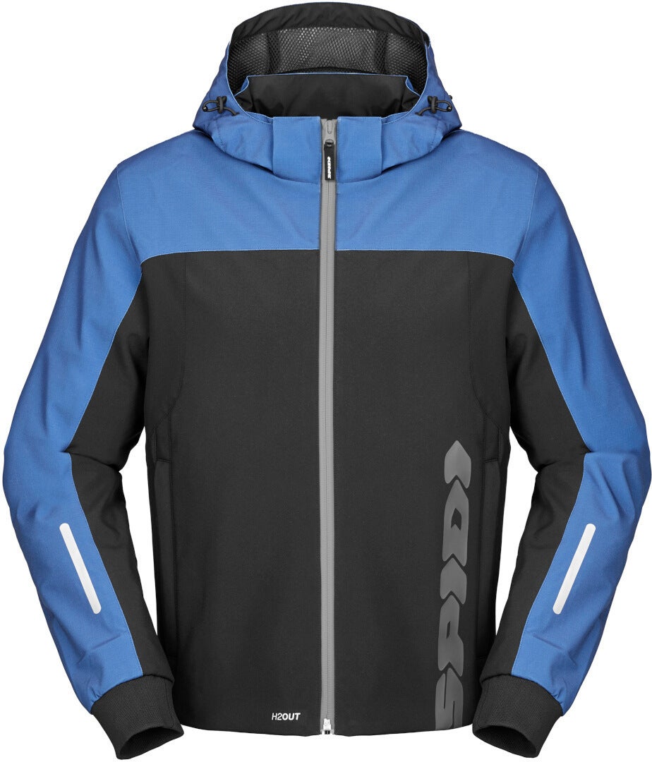 Spidi H2Out II Sweat à capuche de moto imperméable noir/bleu M Figure 1