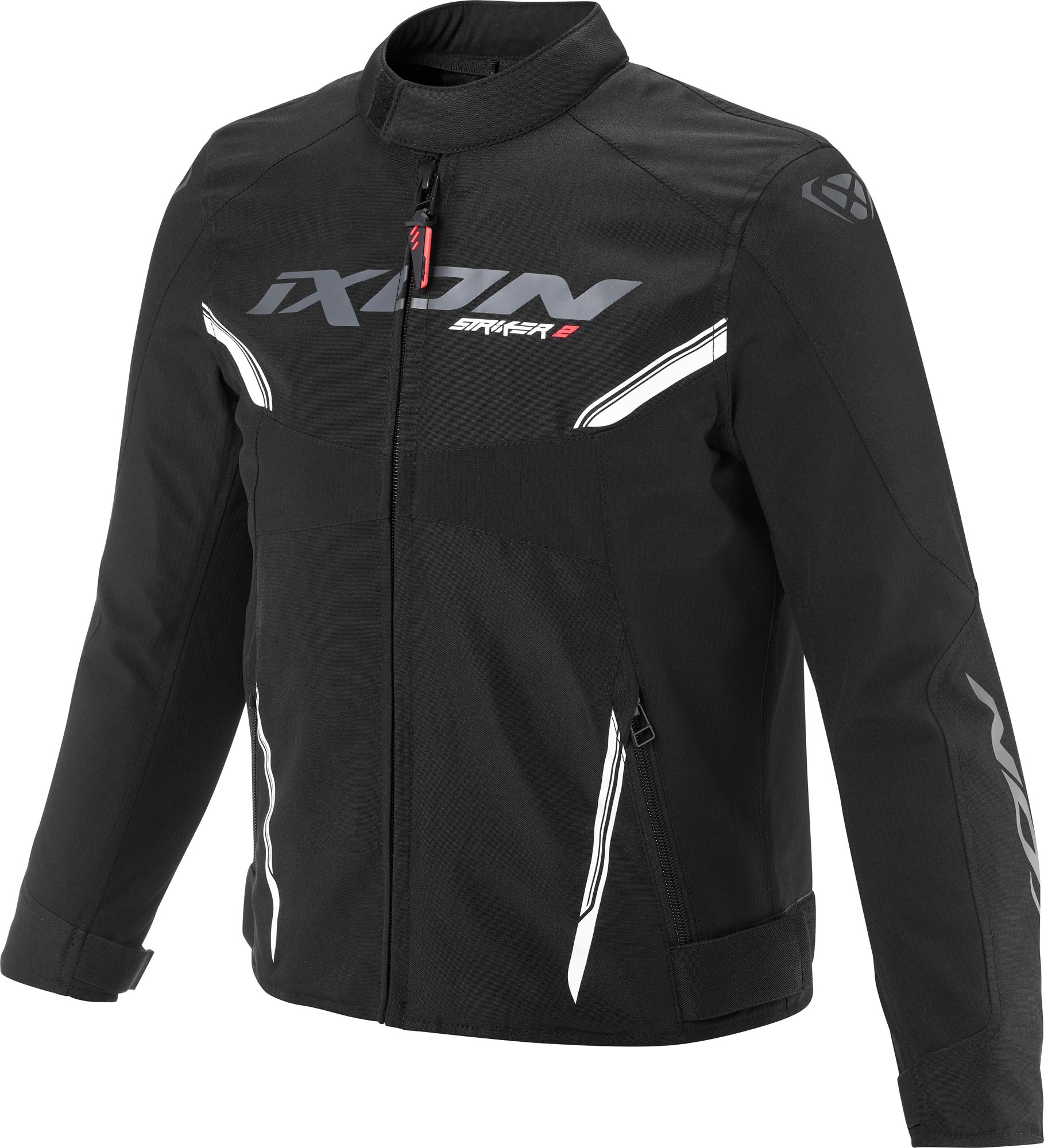 Ixon Striker 2 wasserdichte Kinder Motorrad Textiljacke schwarz/weiß 10 Jahre Abbildung 1