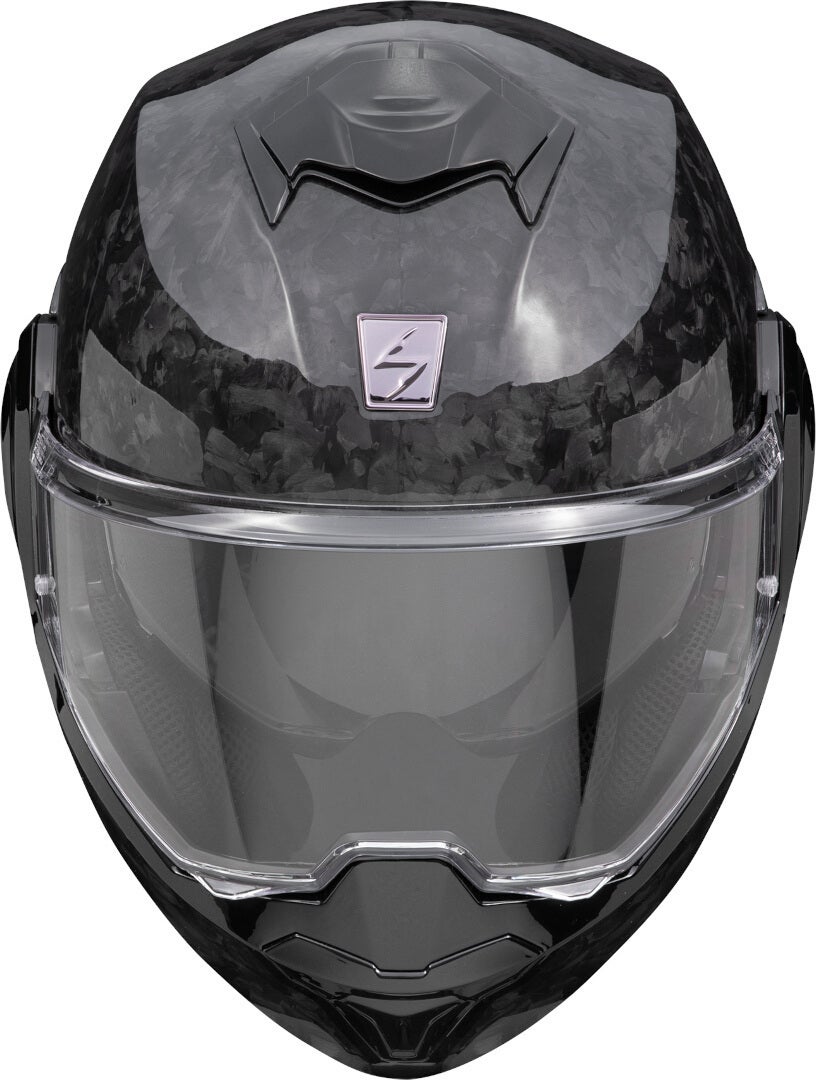 Side view of Scorpion EXO-Tech Evo Carbon Onyx Helmet