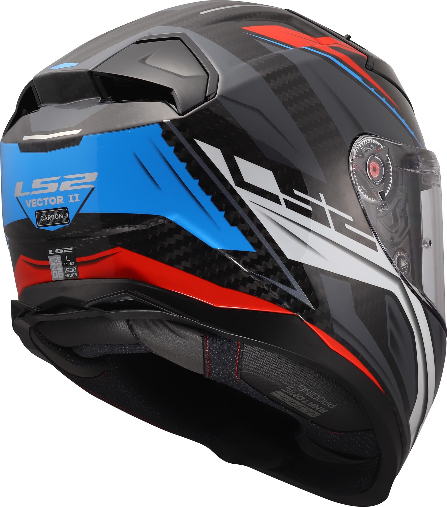 LS2 FF811 Vector II Carbon Savage Kask biały/niebieski/czerwony L (59/60) Rysunek 5