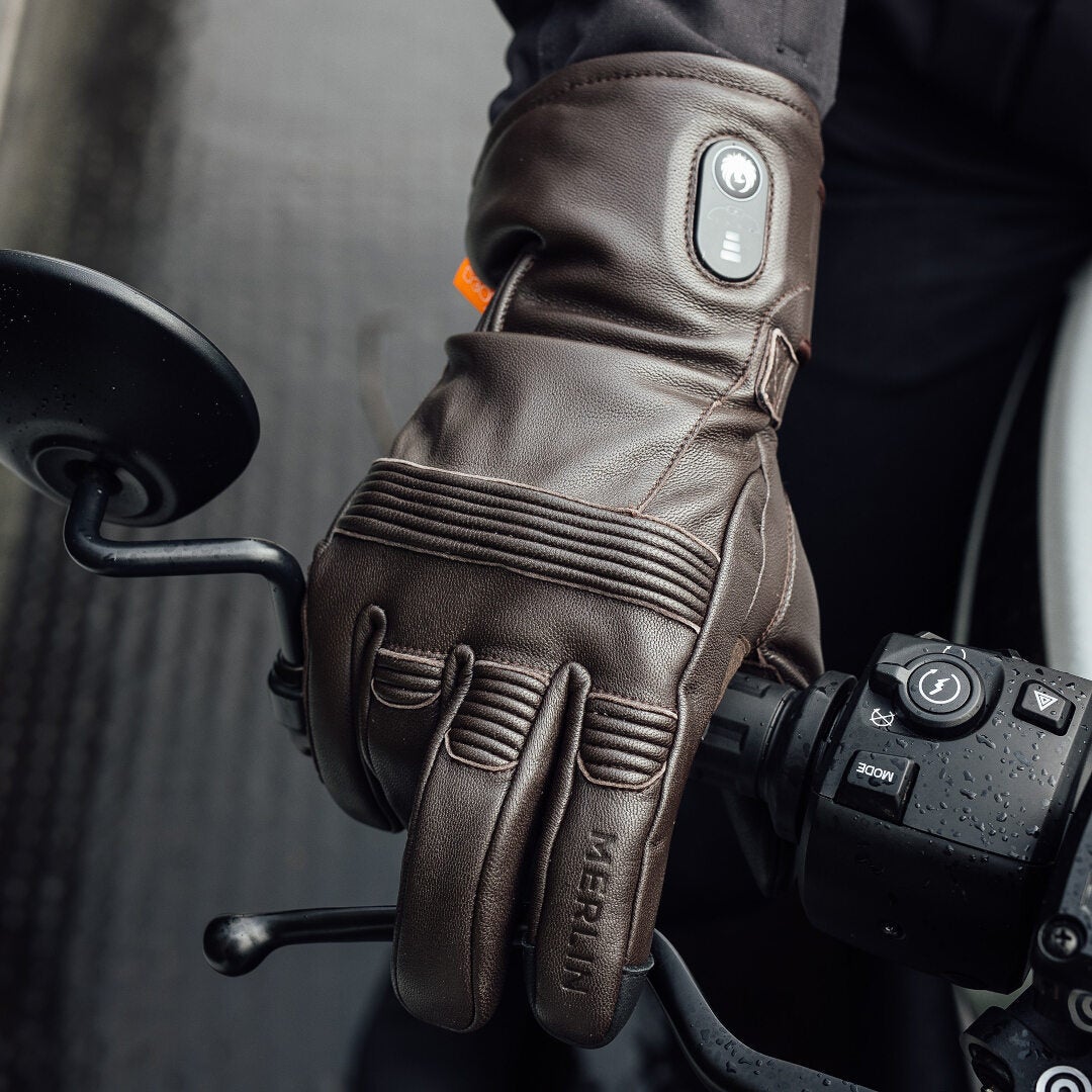 Merlin Minworth II D3O heated waterproof Motorcycle Gloves dark brown 4XL Figure 4