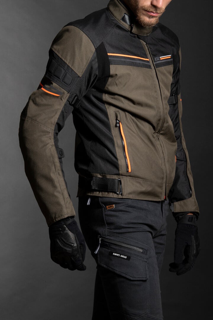 LS2 Shadow Veste textile de moto imperméable Khaki/Noir 5XL Figure 4