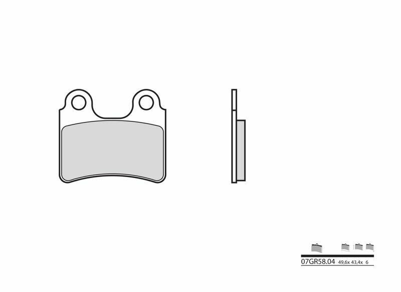Brembo S.p.A. Plaquettes de frein route carbone céramique - 07GR5804 Figure 1