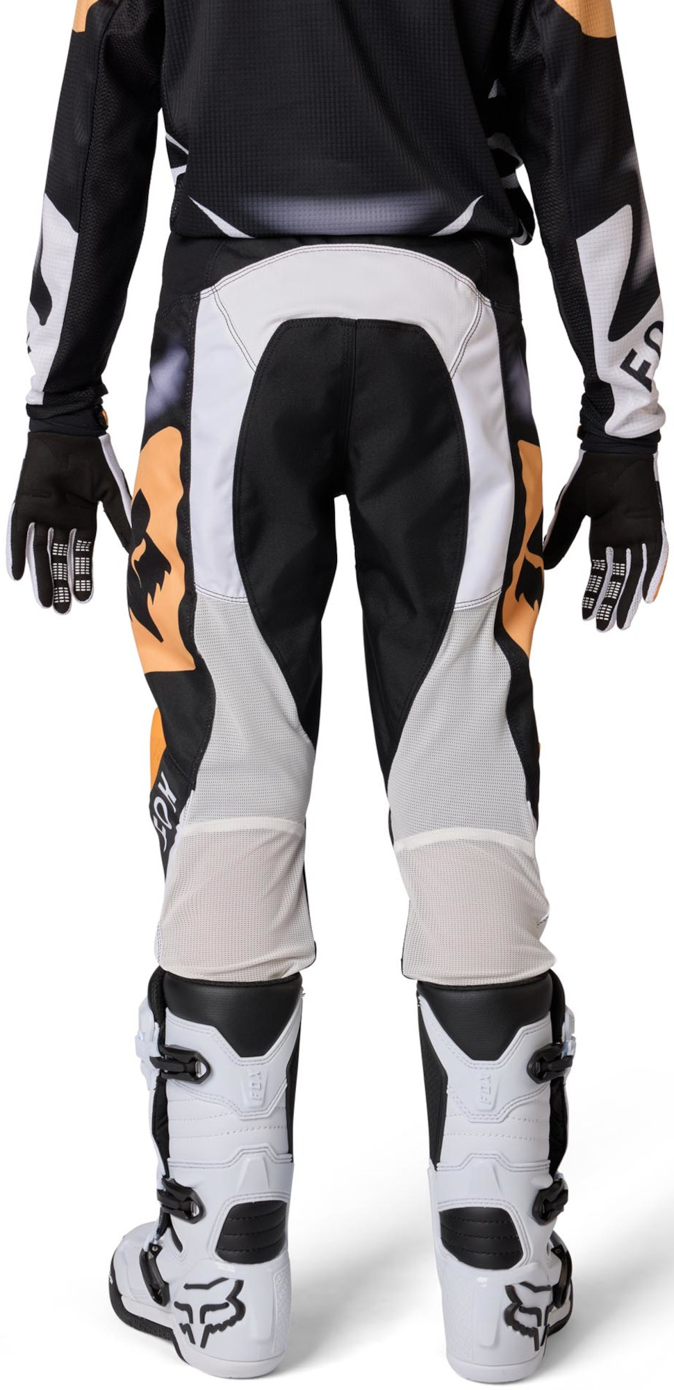 FOX 180 Noble Pantaloni de motocross pentru tineret Negru/Alb/Portocaliu 22 Figura 4