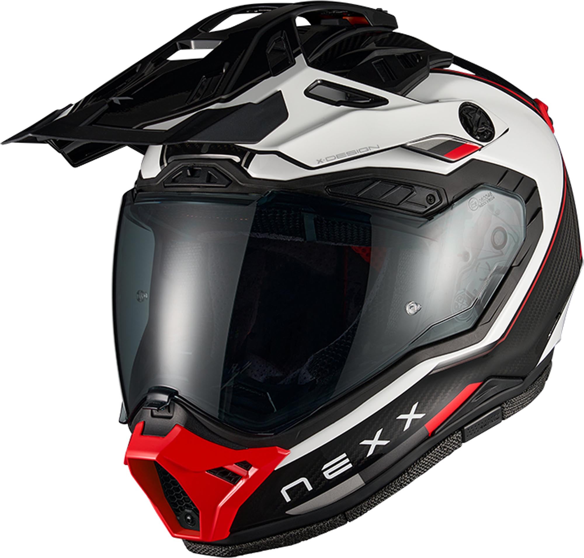 Nexx X.Rally Raid Carbon Enduro Helm schwarz/weiß/rot XL (61/62) Abbildung 1