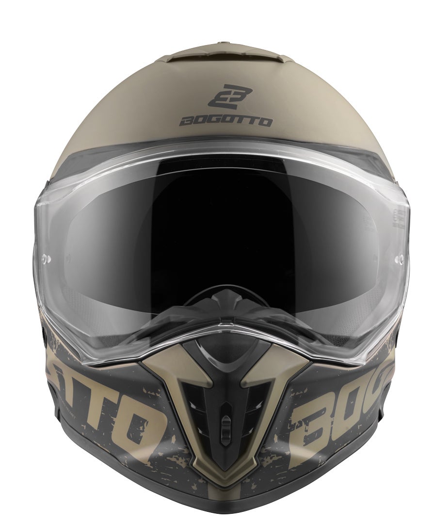 Bogotto FG-601 Duo Enduro hjelm i glasfiber Brun Matt XL Figur 5