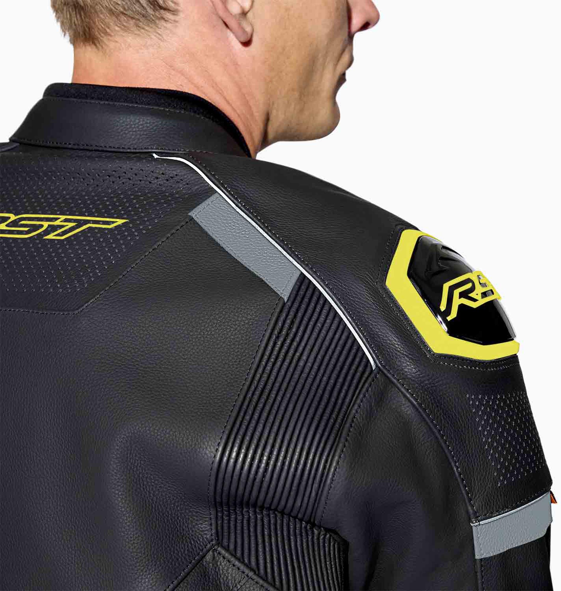 RST S1 D3O perforierte Motorrad Lederjacke schwarz/neon-gelb 58 Abbildung 8