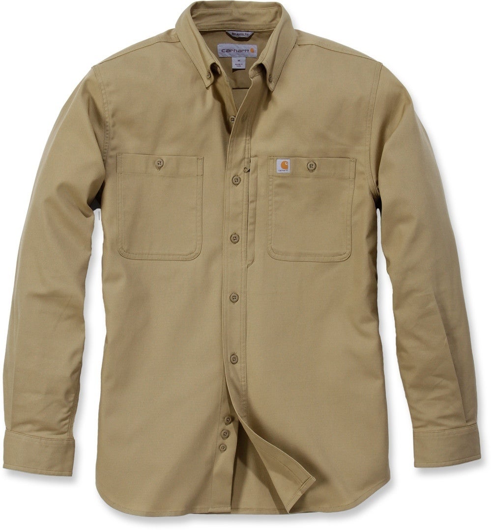 Carhartt Rugged Professional Work ロングスリーブシャツ ダークカーキ L 図1