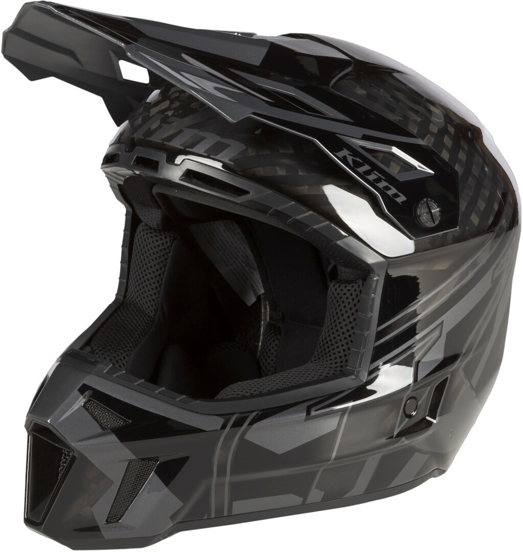 Klim F3 Carbon Pro Ascent Cască de snowmobil Negru/gri S (54/55) Figura 1