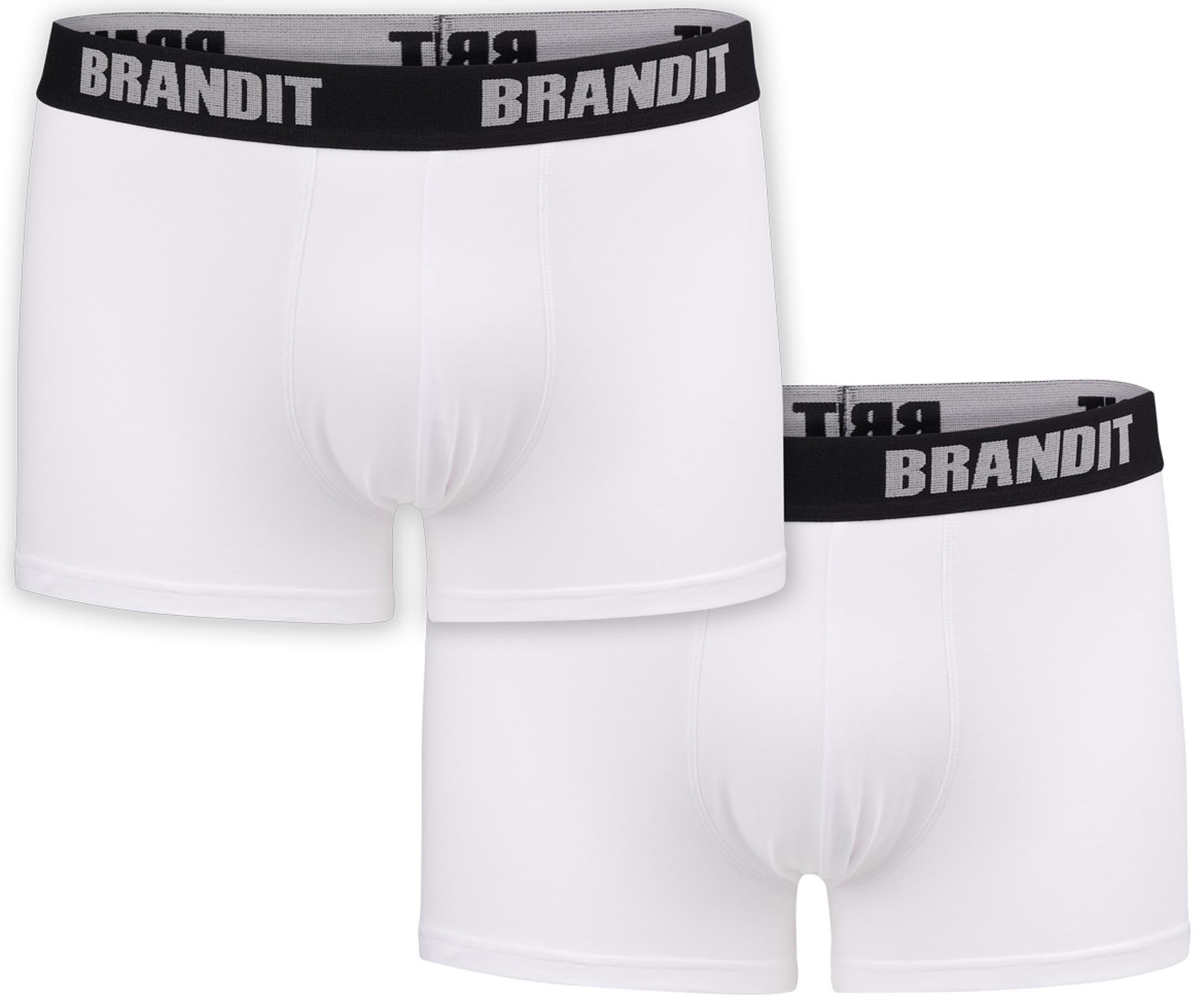 Brandit Logo Boxer - Pacchetto da 2 Bianco XXL Figura 1