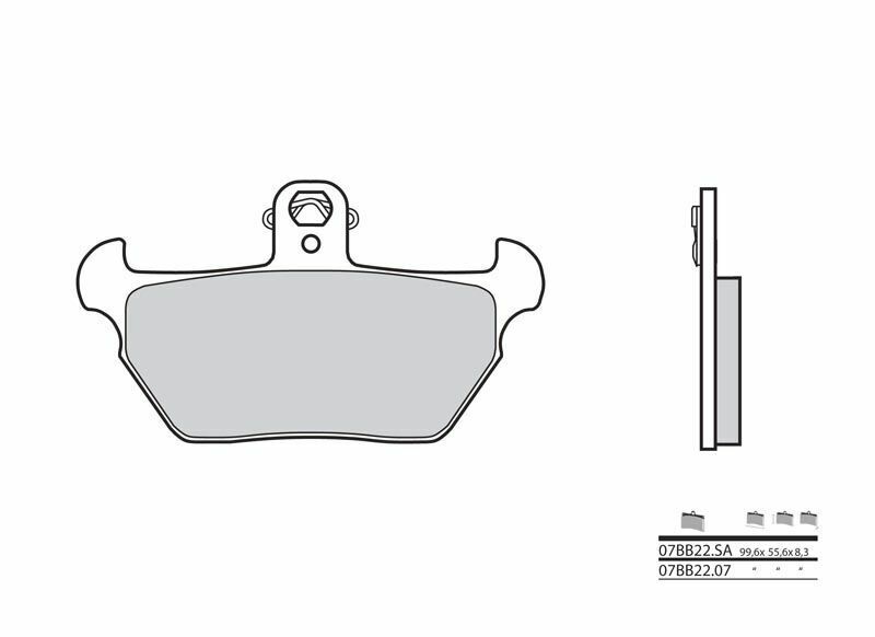 Brembo S.p.A. Vägbromsbelägg sintrade metall - 07BB22SA Figur 2