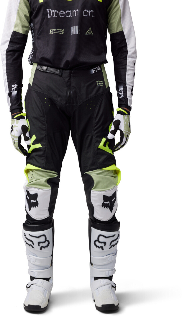FOX 180 Race Spec Motocross Bukser sort/grøn/hvid 32 Figur 3