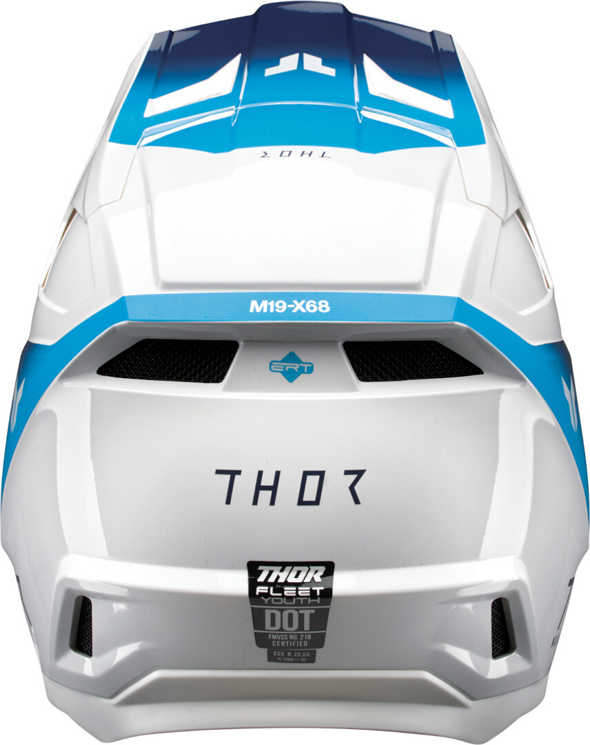 Thor Fleet Storm Cască de motocross pentru copii Alb/Albastru Y/M (50/51) Figura 3