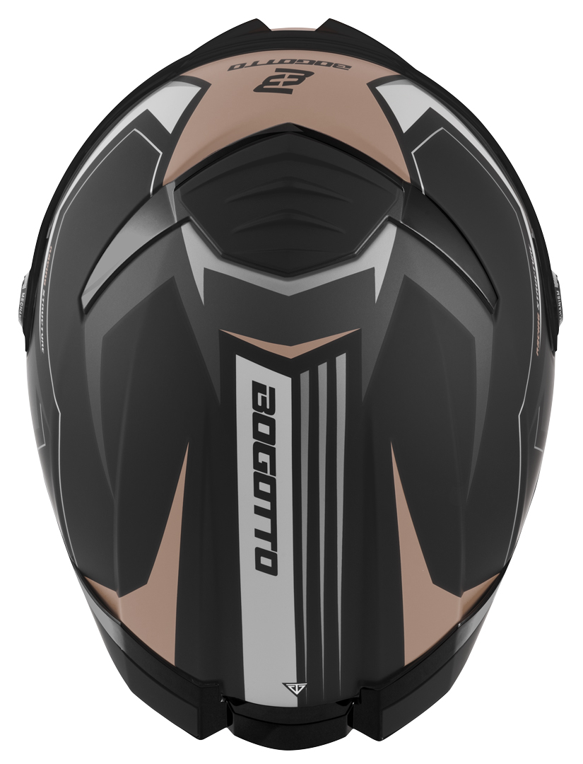 Bogotto FF118 Vilial Hjälm Svart matt/brun XS Figur 6