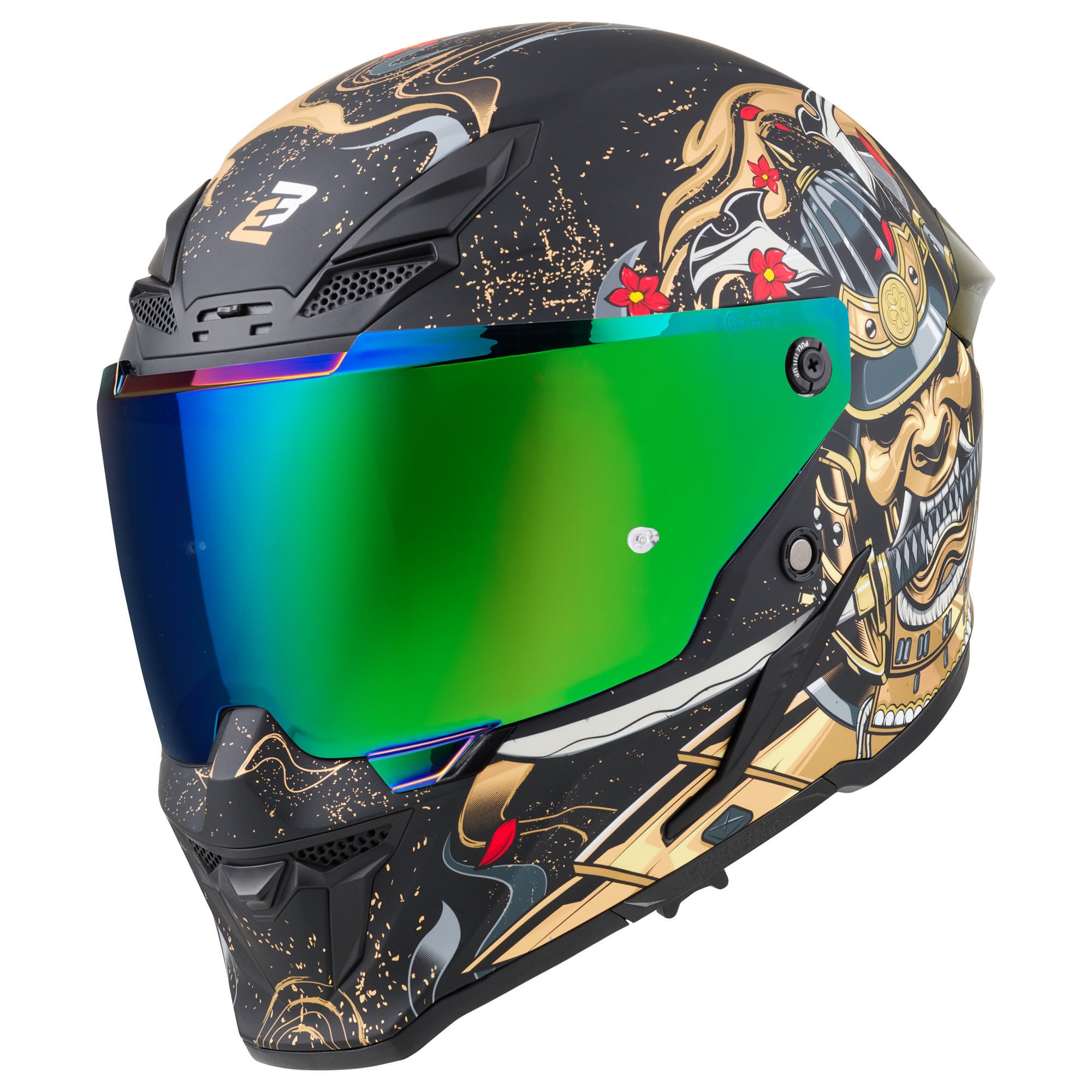 Side view of Bogotto Blade Armour Helmet