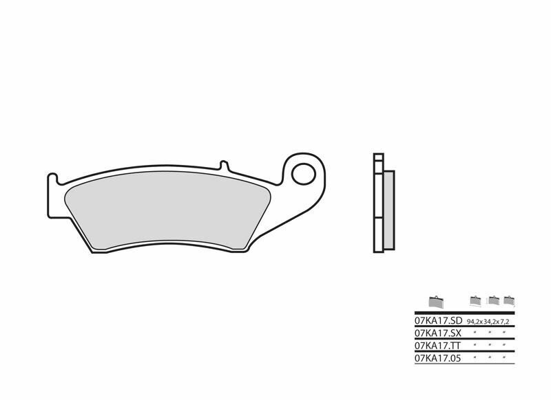 Brembo S.p.A. Plăcuțe de frână metalice sinterizate off-road - 07KA17SX Figura 2
