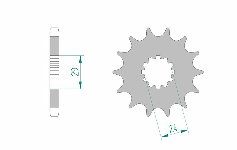 AFAM Pignon acier standard 24601 - 530 Figure 2