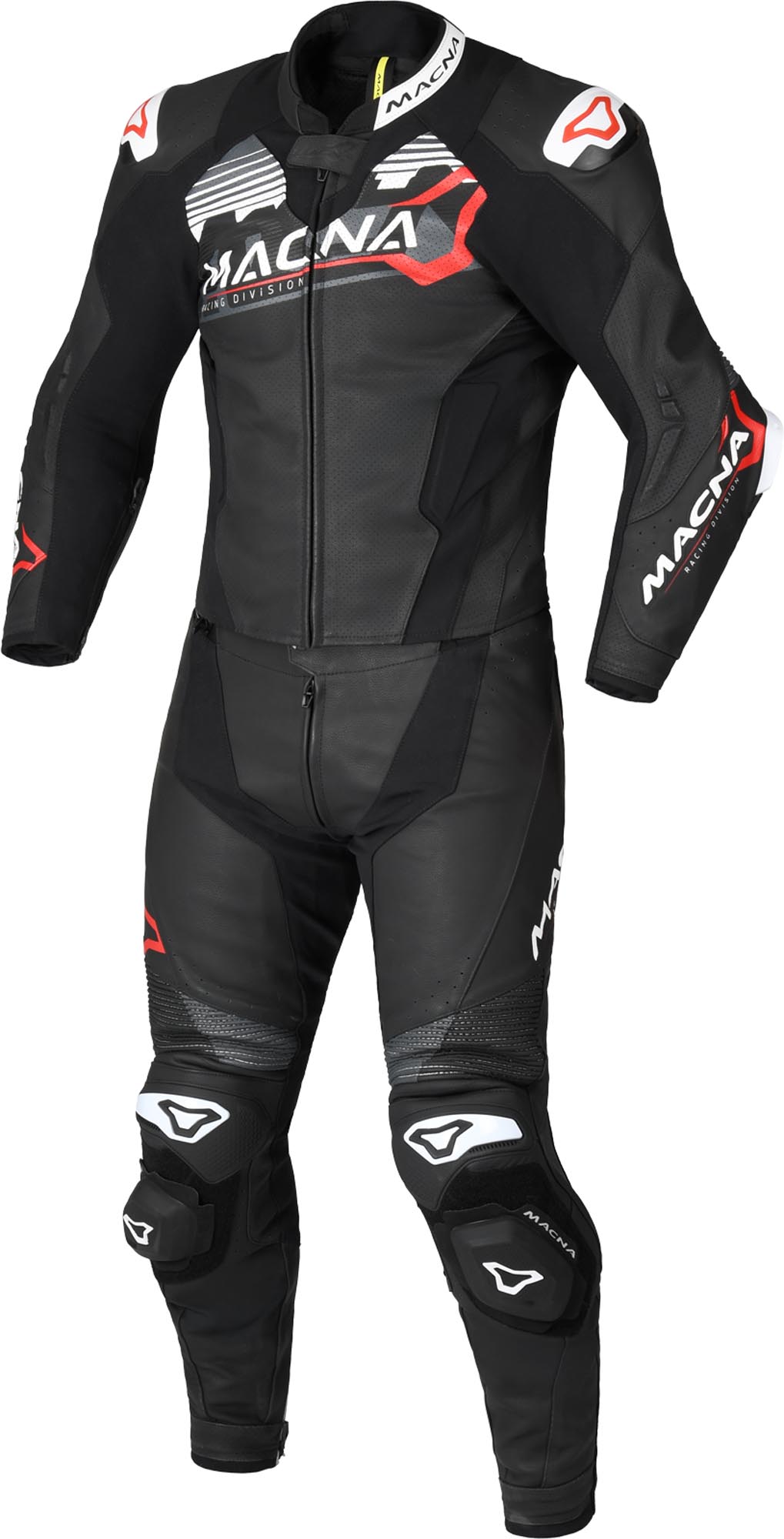 Macna Blitz Two Piece Motorcycle Leather Suit black/white 58 Figure 1