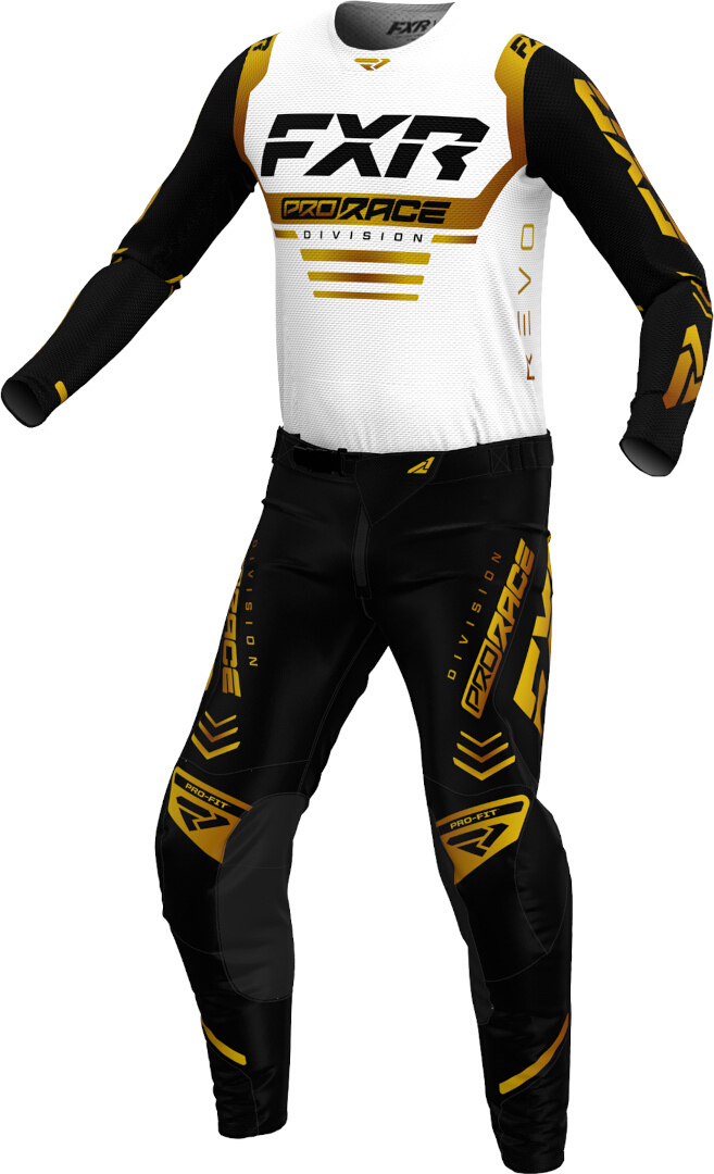FXR Revo 2024 Pantaloni de motocross Negru/Auriu 28 Figura 3