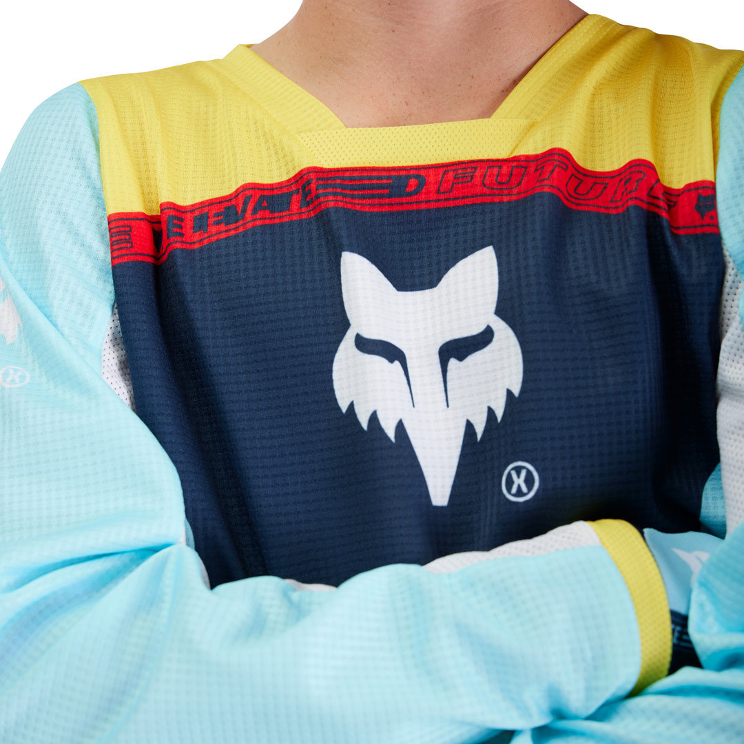 FOX 180 Elevated Jugend Motocross Jersey hellblau YL Abbildung 2