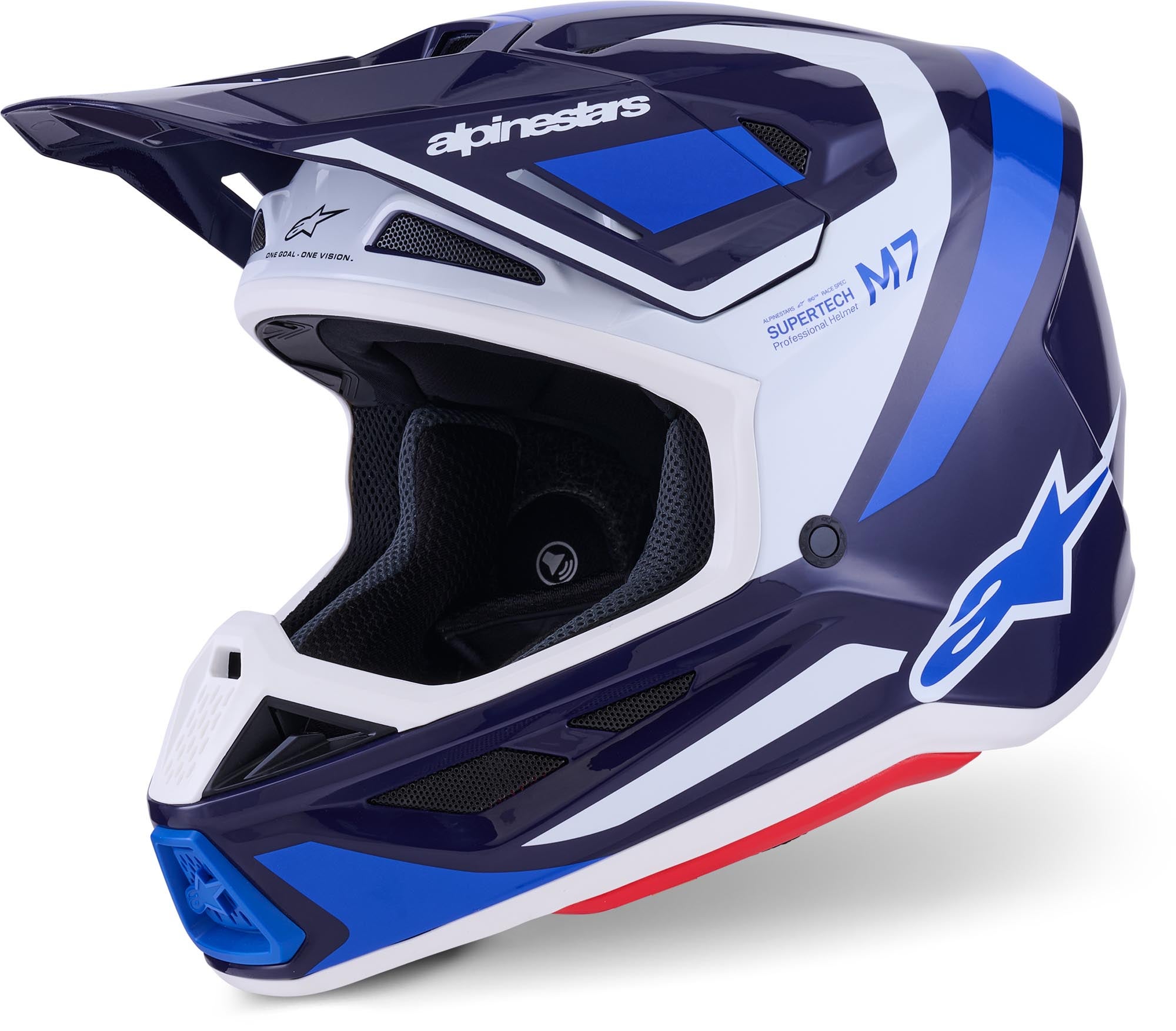 Alpinestars S-M7 Rise Casque de motocross bleu/blanc M (57/58) Figure 1