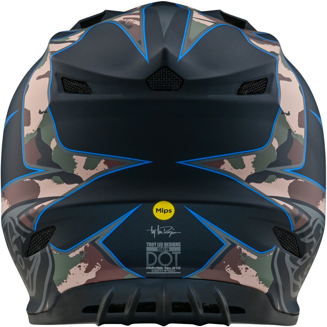 Troy Lee Designs SE4 Polyacrylite Matrix MIPS Casco da motocross nero/mimetismo XL (60/61) Figura 4