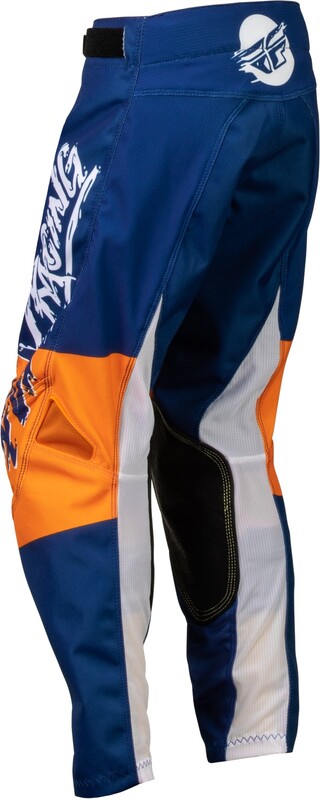 FLY Racing Youth Kinetic Khaos Byxor Vit/Marinblå/Orange Figur 3