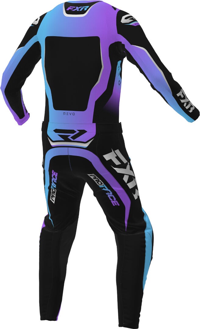 FXR Revo 2025 Pantaloni da motocross per ragazzi nero/blu/viola 26 Figura 4