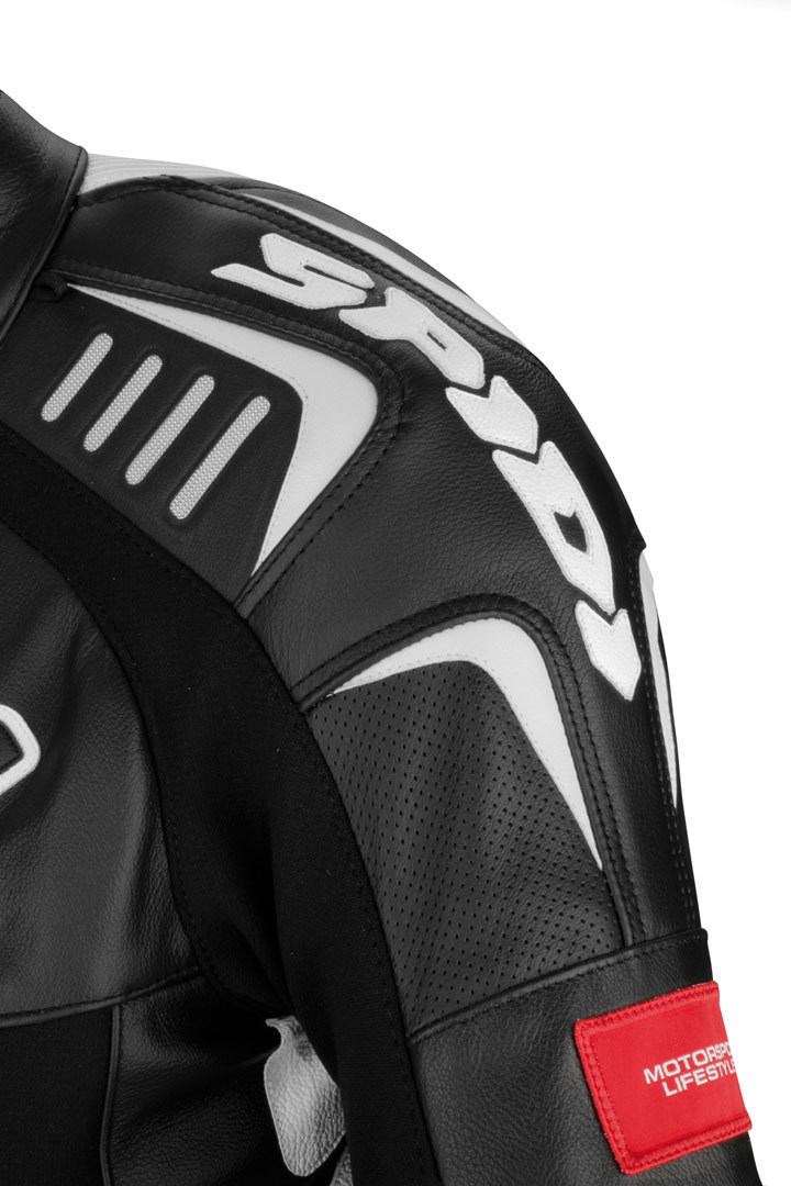Spidi Track Wind Replica Evo One Piece Motorcycle Leather Suit black/white 48 Figure 12