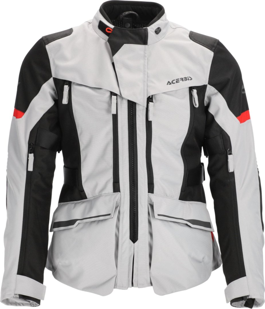 Acerbis X-Rover Vattentät Damer Motorcykel Textil Jacka Grå/röd XS Figur 2