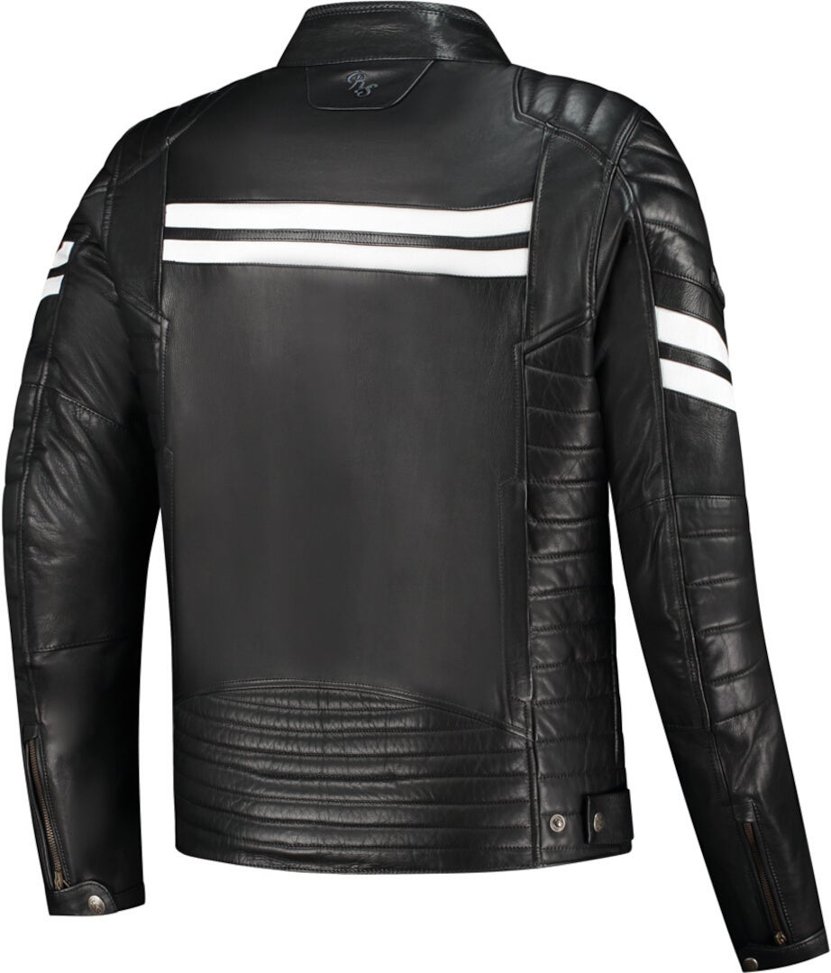 Rusty Stitches Steve Motorcycle Leather Jacket black/white XXL Figure 2