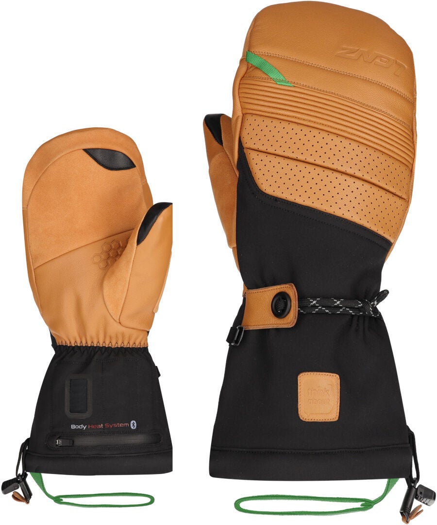 Lenz Men's Light Brown/Black Heat Glove 9.0 Mittens Heated Gloves