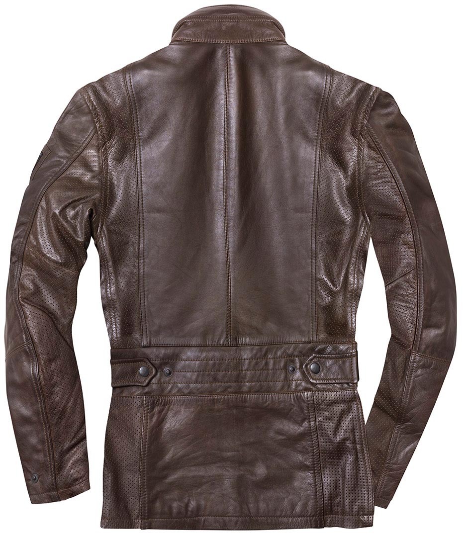 Black-Cafe London Classic Jachetă de piele de motocicletă Maro 60 Figura 2