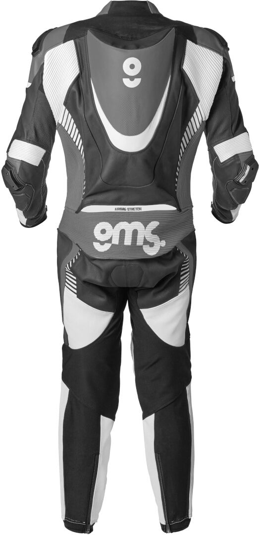 GMS GRC-1 One Piece Motorcycle Leather Suit black/white/grey 52 Figure 2