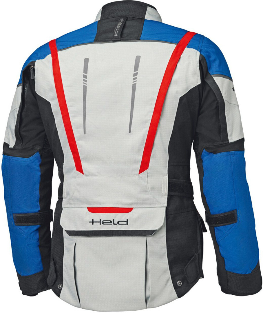 Held Hakuna Matata 3 waterproof Motorcycle Textile Jacket light grey/blue/red Short M Figure 2
