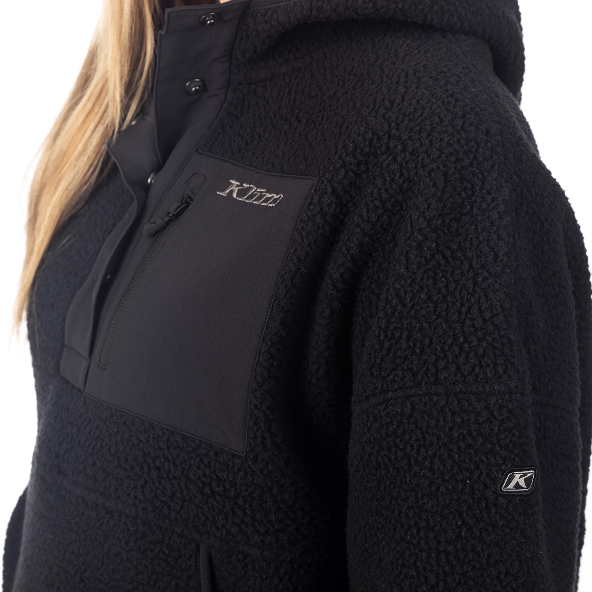 Side view of Klim Sira High Pile Ladies Fleece Hoodie