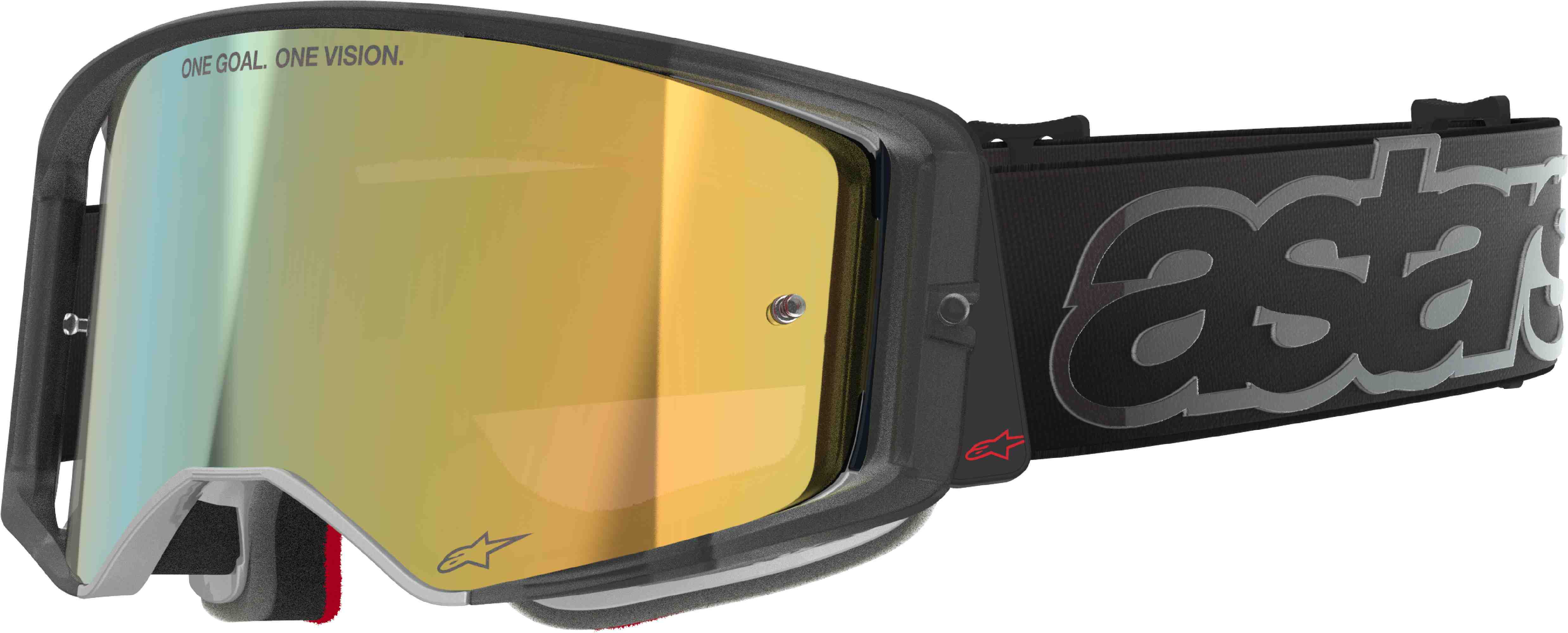 Alpinestars Supertech Vision Vista Ochelari de motocross Negru/Auriu Figura 1