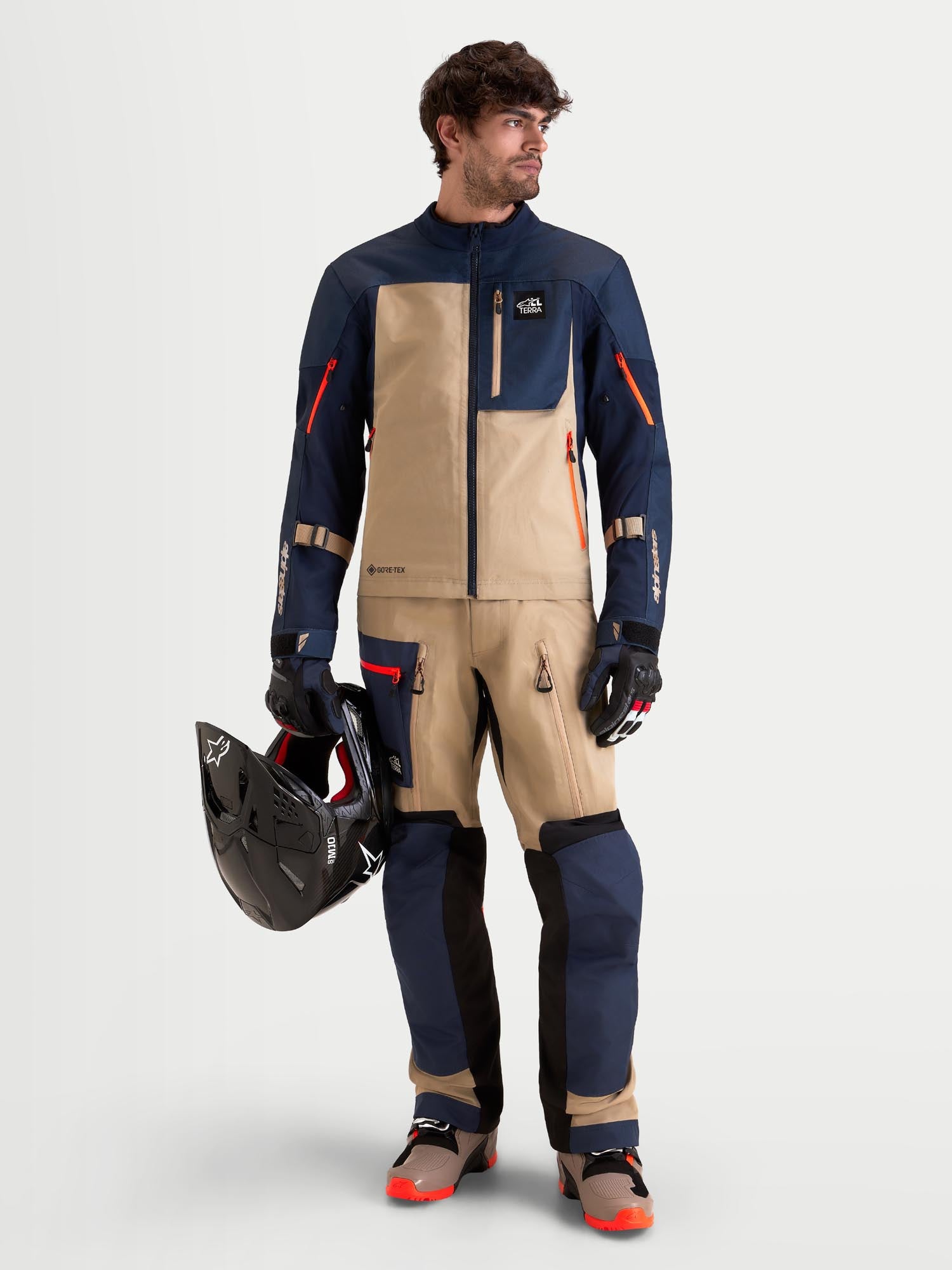 Alpinestars Arenis Gore-Tex wasserdichte Motorrad Textilhose blau/braun S Abbildung 3