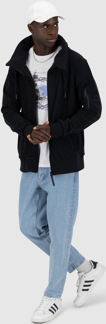 Alife And Kickin EliasAK F Fleece Zip Sweatshirt Zip Sweatshirt black M Figure 6