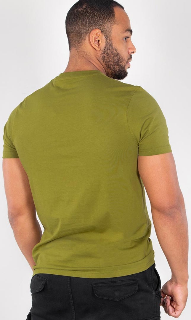 Alpha Industries Basic T-Shirt grün/orange 5XL Abbildung 2