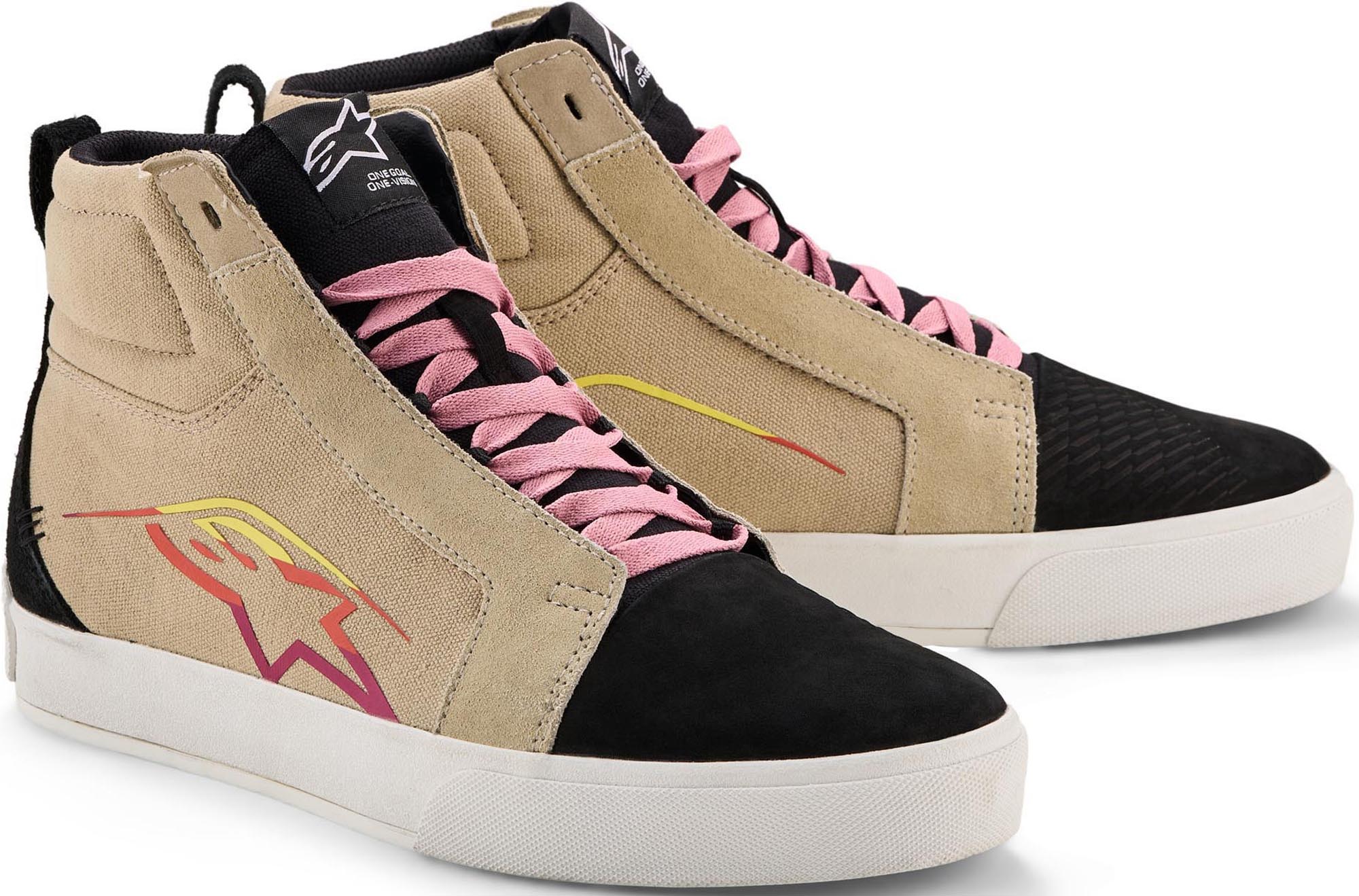 Alpinestars Ride-63 Canvas Motorcykelsko Beige/sort 7 Figur 1