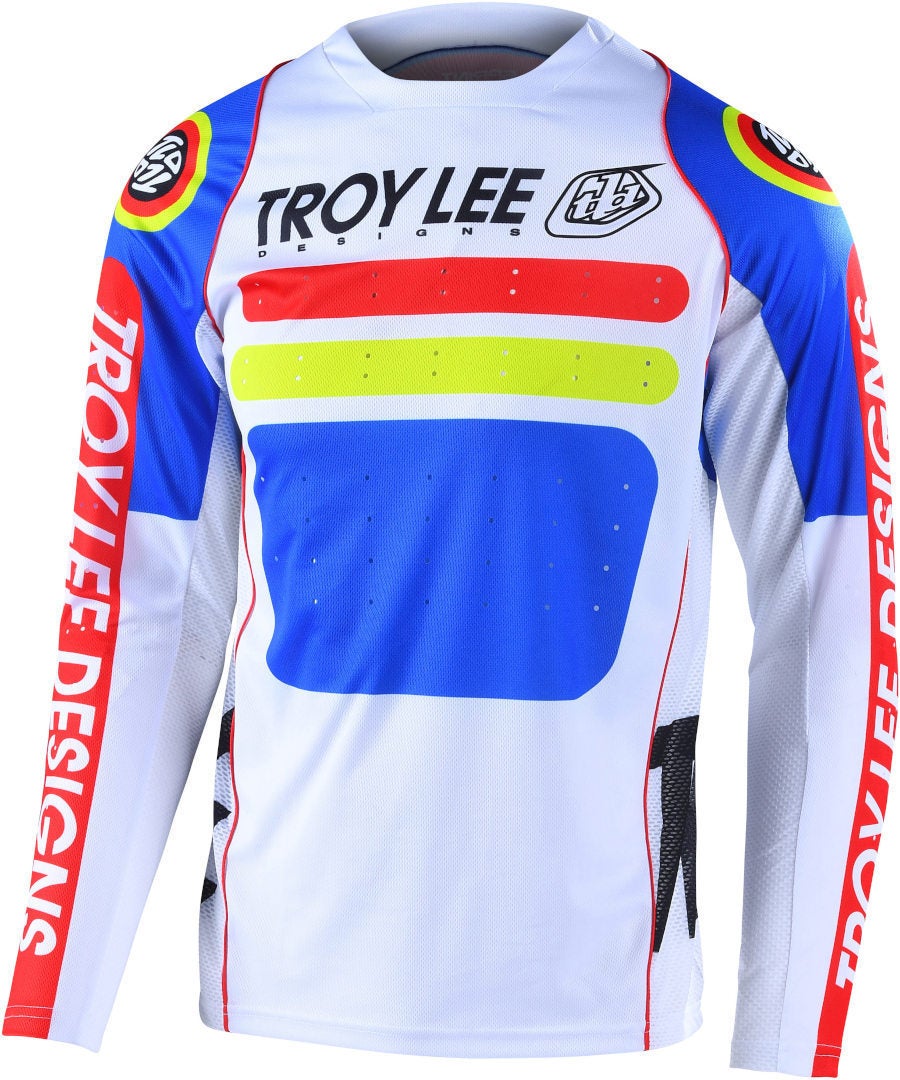 Troy Lee Designs Sprint Drop In Jersey de Bicicleta Juvenil branco/azul/vermelho L Figura 1