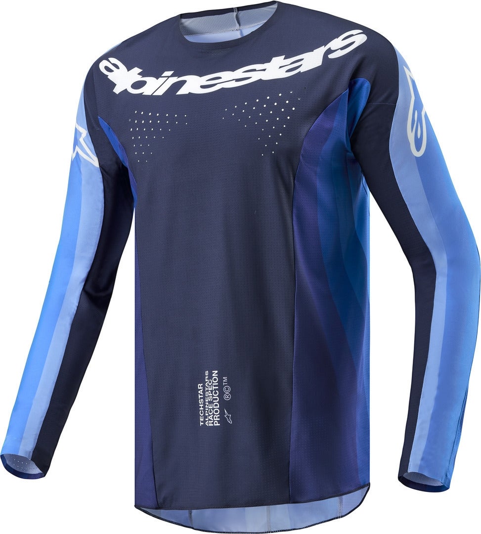 Alpinestars Techstar Pneuma Motocross Jersey dunkelblau/hellblau M Abbildung 1