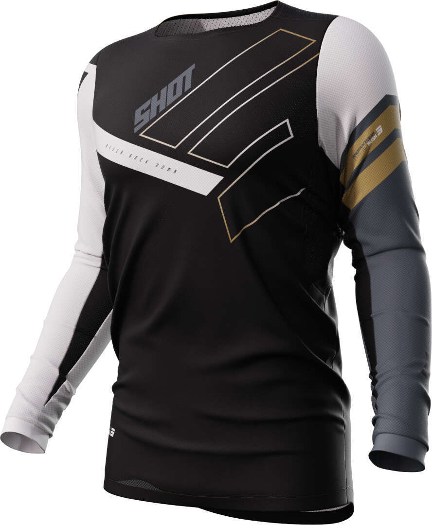 Shot Contact Rush Maglia Motocross nero/oro S Figura 1