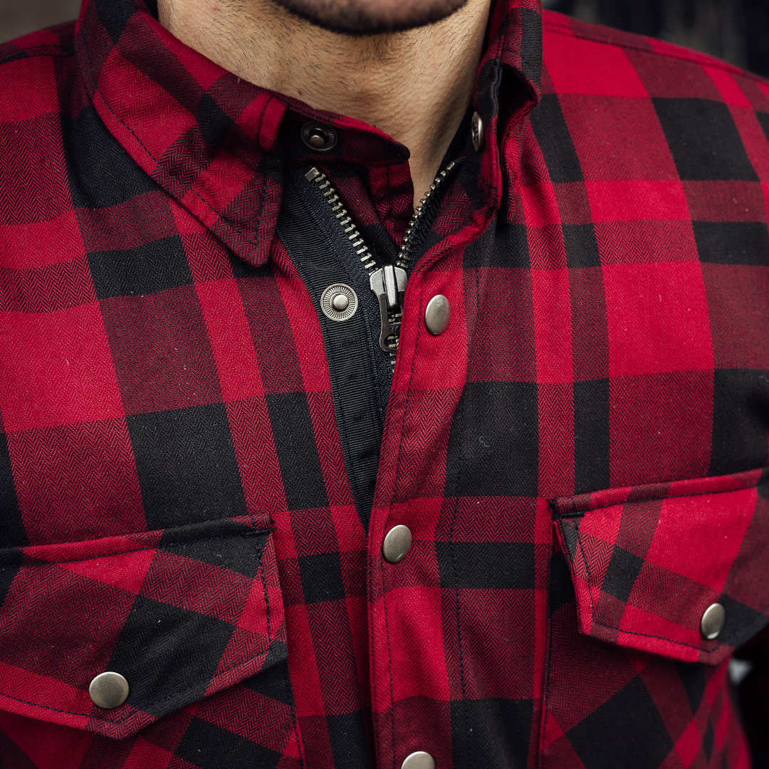 Merlin Axe Hydro Kevlar Camicia da moto impermeabile rosso L Figura 6