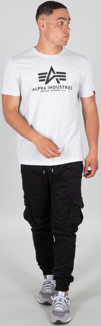 Alpha Industries Basic T-Shirt wit/zwart M Figuur 3